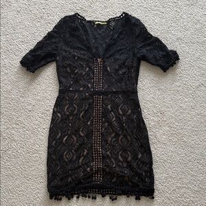 Gianni Bini Black Lace Mini Dress